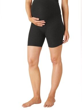 Beyond Yoga Spacedye Love the Bump Maternity Biker Shorts - Darkest Night - L